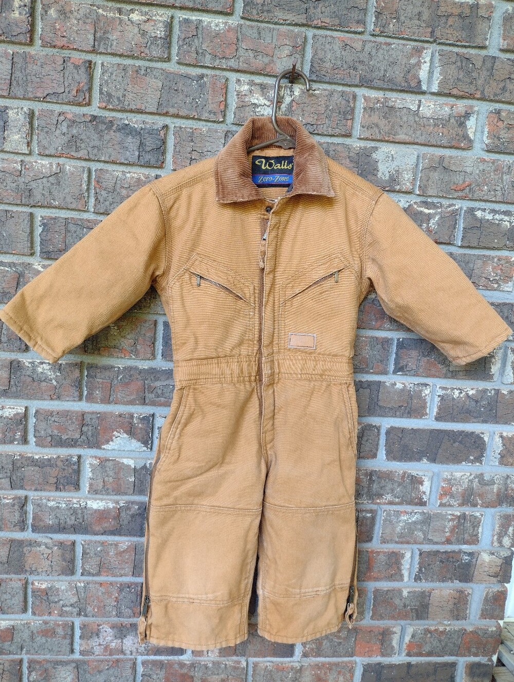 Walls Zero-Zo E Coveralls Boys 4 Regular Quilted Insulated Double Knee Zip Legs